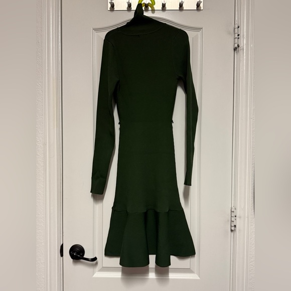 Karen Millen Knitted Turtleneck Belted Flippy Hem Mini Dress - Picture 12 of 12